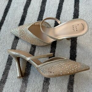 A New Day Women's Beige Embellished Heels